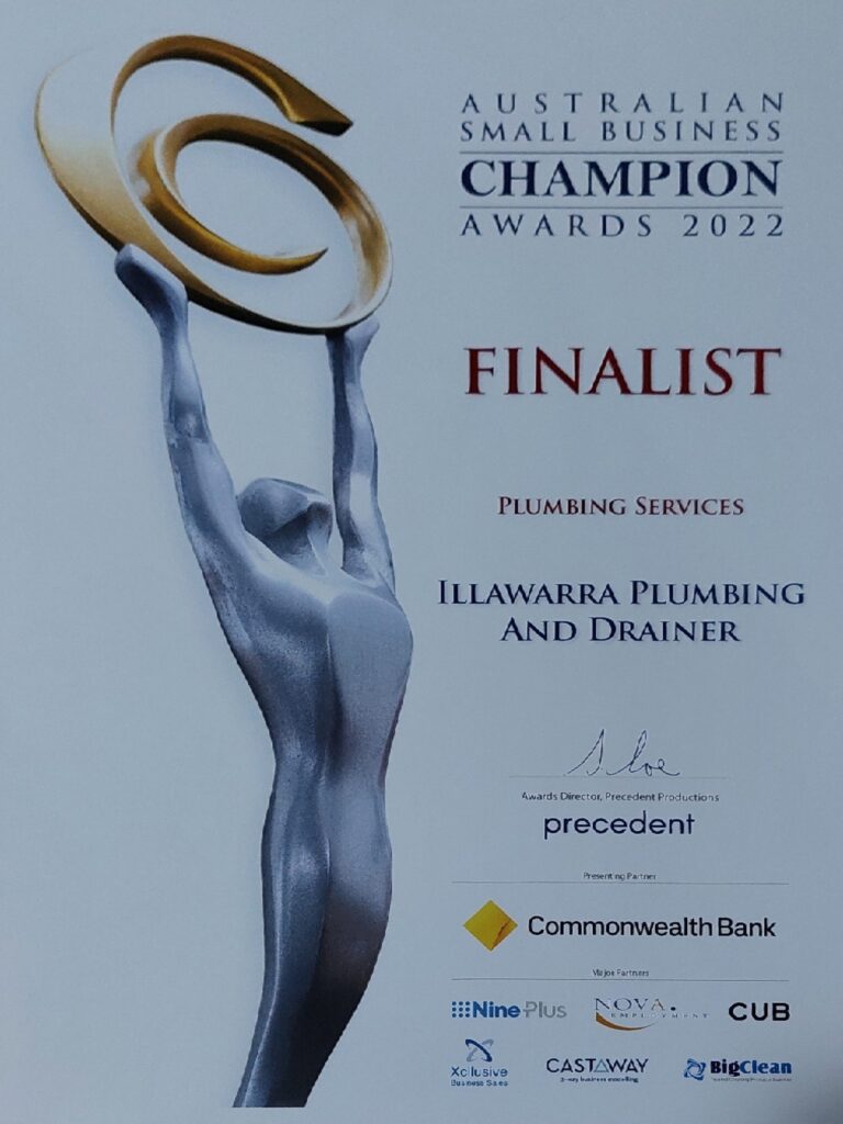 Finalist at plumbing services awards