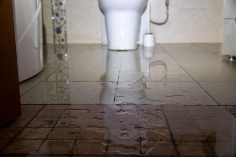 Emergency plumber urgently needed due to toilet overflowing and water damage